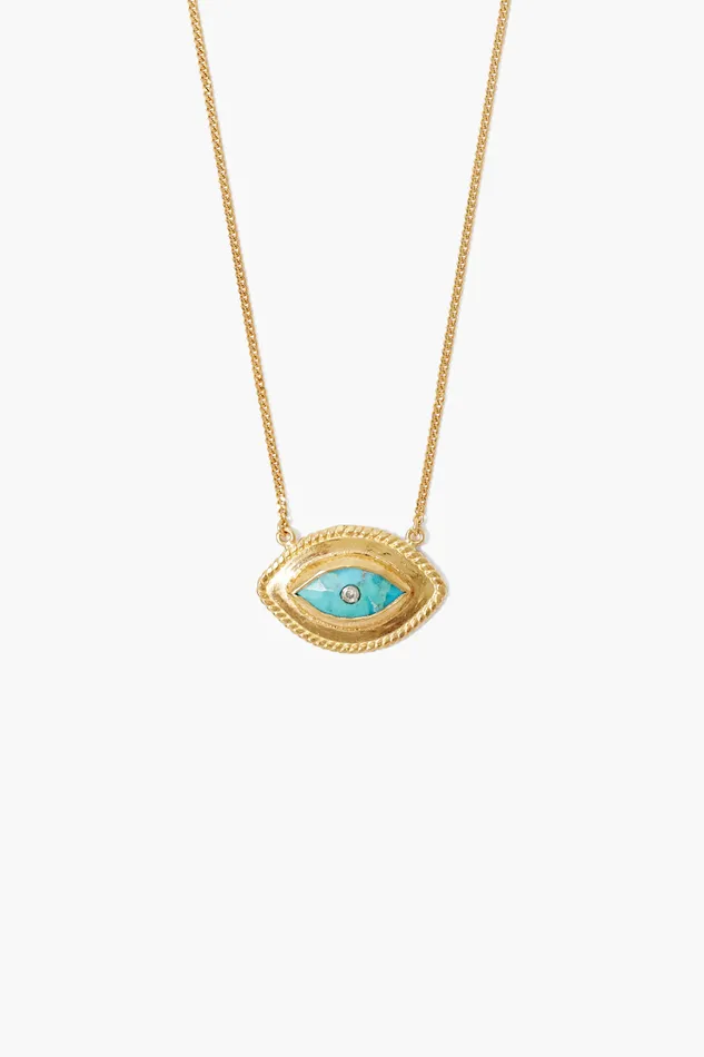 Chan Luu Necklaces Mariya Evil Eye Necklace Turquoise 8211 Women