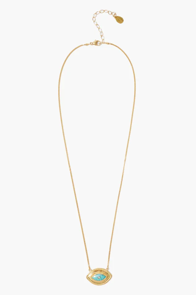 Chan Luu Necklaces Mariya Evil Eye Necklace Turquoise 8211 Women