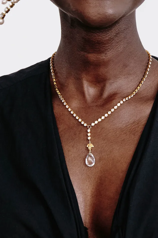 Chan Luu Necklaces Pippa Drop Necklace Crystal 8211 Women