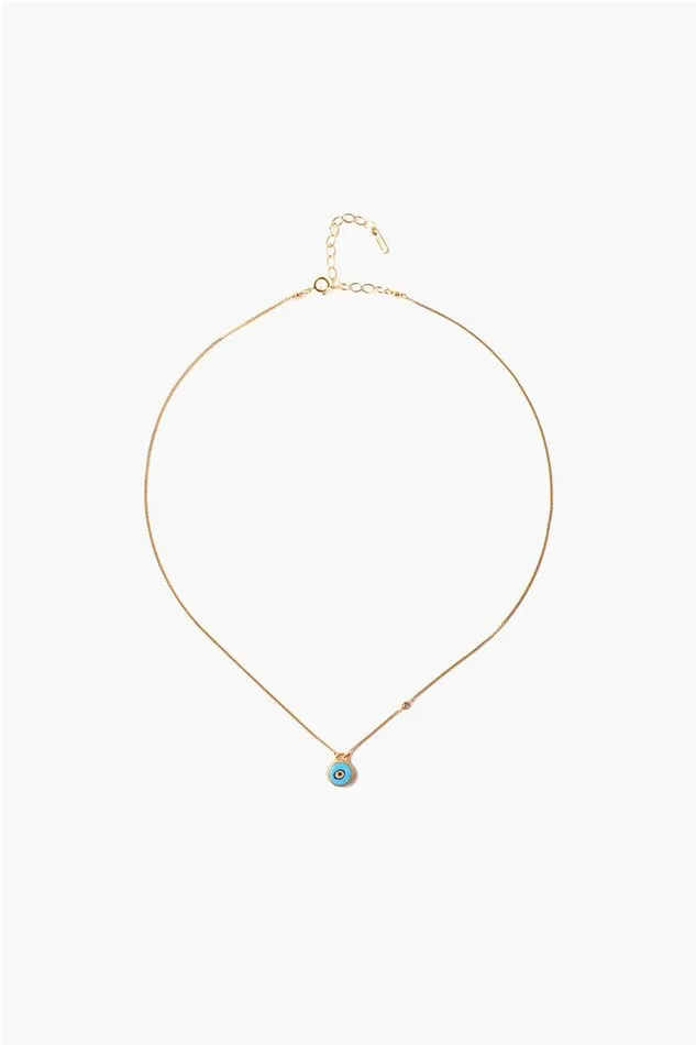 Chan Luu Necklaces Turquoise Evil Eye Necklace With Champagne Diamond 8211 Women