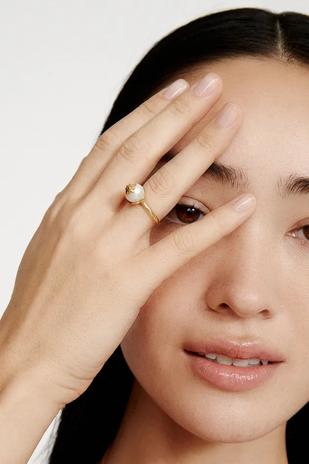 Chan Luu Rings Cecilia Ring White Pearl 8211 Women