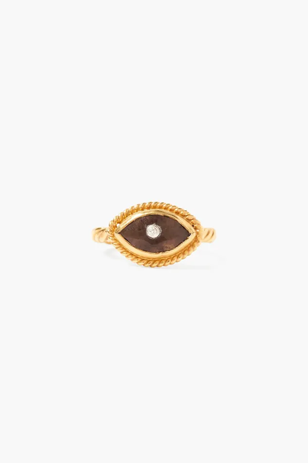 Chan Luu Rings Twist Evil Eye Ring Smoky Quartz 8211 Women