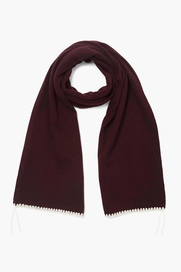Chan Luu Scarves Blanket Stitch Scarf Wine 8211 Women