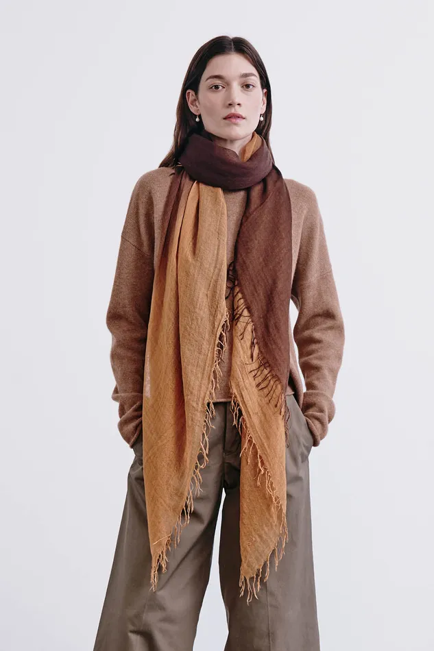 Chan Luu Scarves Cashmere And Silk Scarf Butterscotch Dip Dyed 8211 Women