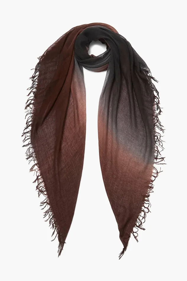 Chan Luu Scarves Cashmere And Silk Scarf Espresso Dip Dyed 8211 Women