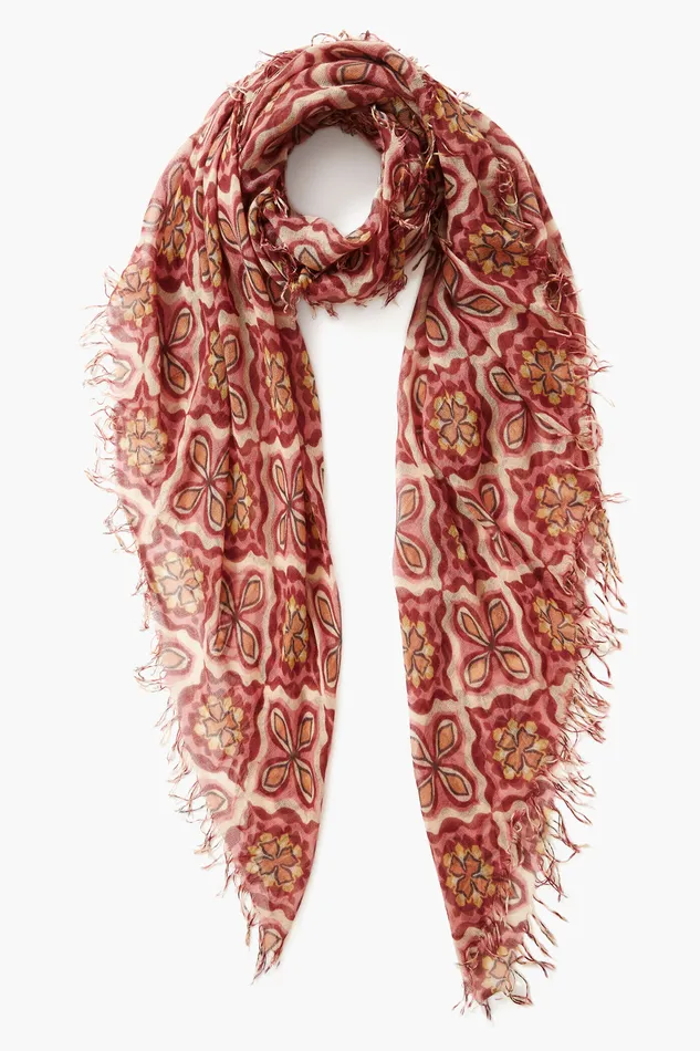 Chan Luu Scarves Cashmere And Silk Scarf Pomegranate Crux 8211 Women