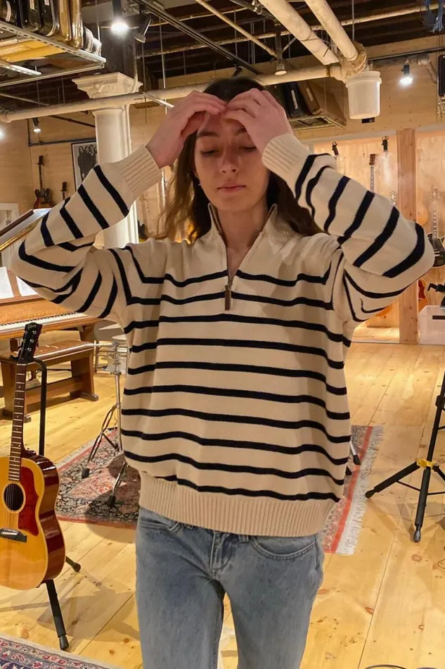 Clothing Aleah Cotton Stripe Sweater Brandy Melville SWEATERS