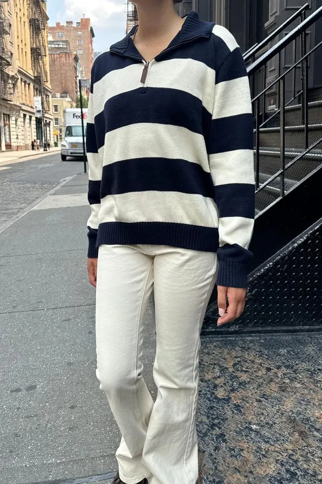 Clothing Aleah Cotton Stripe Sweater Brandy Melville SWEATERS