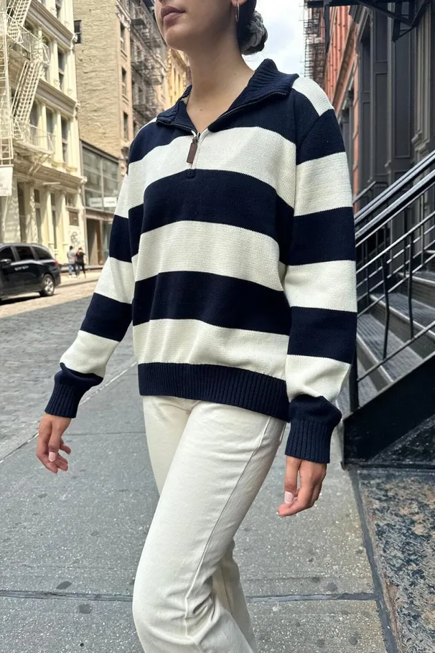 Clothing Aleah Cotton Stripe Sweater Brandy Melville SWEATERS