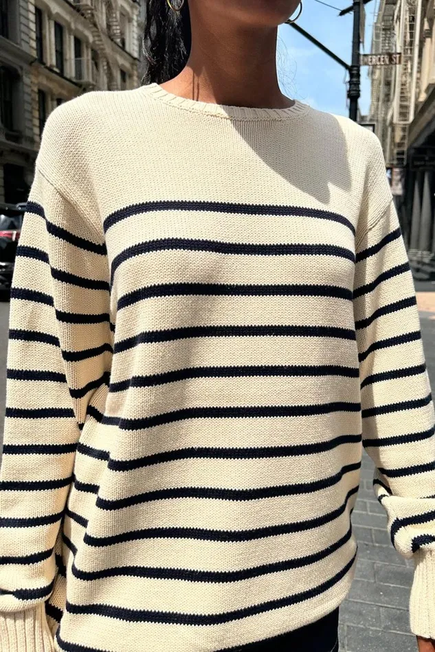 Clothing Brianna Cotton Thin Stripe Sweater Brandy Melville SWEATERS