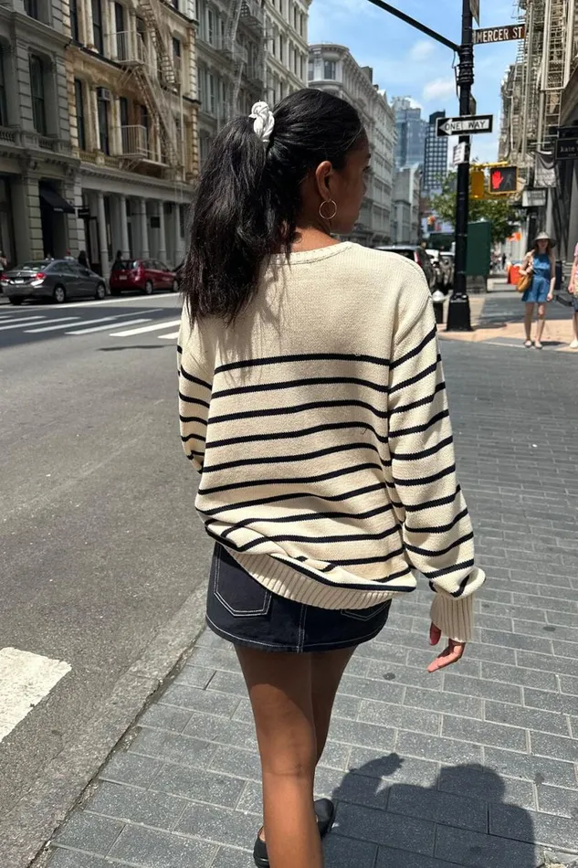 Clothing Brianna Cotton Thin Stripe Sweater Brandy Melville SWEATERS