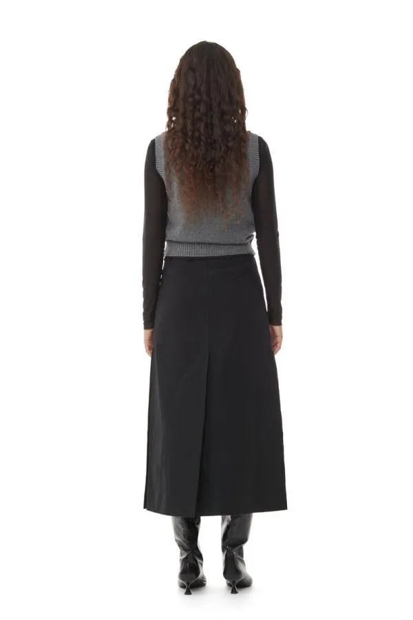 Clothing GANNI Knitwear Grey Graphic ONeck Vest Frost Gray Clothing GANNI Knitwear Grey Graphic ONeck Vest Frost Gray