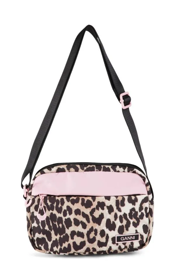Clothing GANNI Leopard Print Recycled Festival Bag Leopard