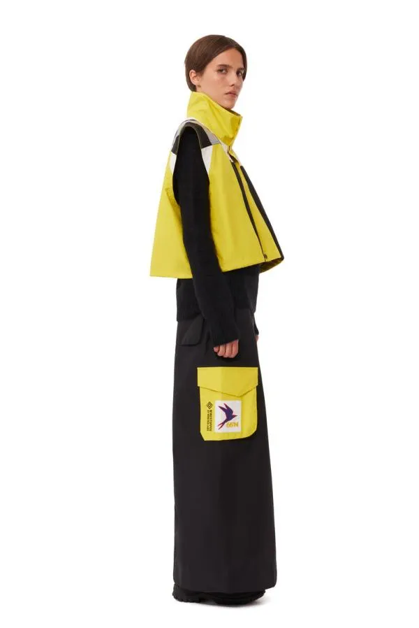 Clothing GANNI Outerwear X 66North Kria Cropped Vest Blazing Yellow