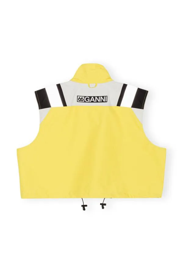 Clothing GANNI Outerwear X 66North Kria Cropped Vest Blazing Yellow