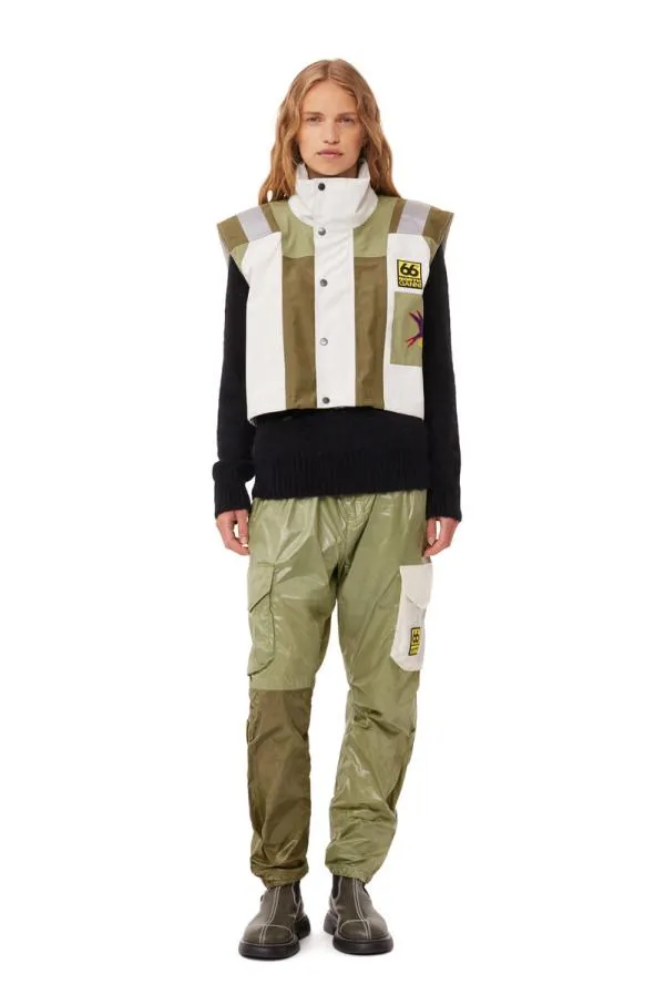 Clothing GANNI Outerwear X 66North Kria Cropped Vest White Lamb