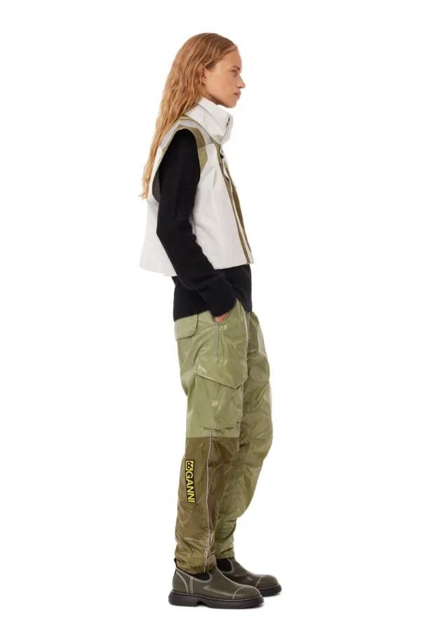 Clothing GANNI Outerwear X 66North Kria Cropped Vest White Lamb