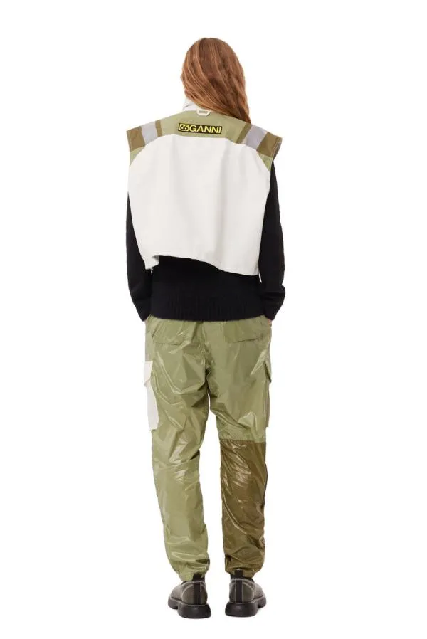 Clothing GANNI Outerwear X 66North Kria Cropped Vest White Lamb