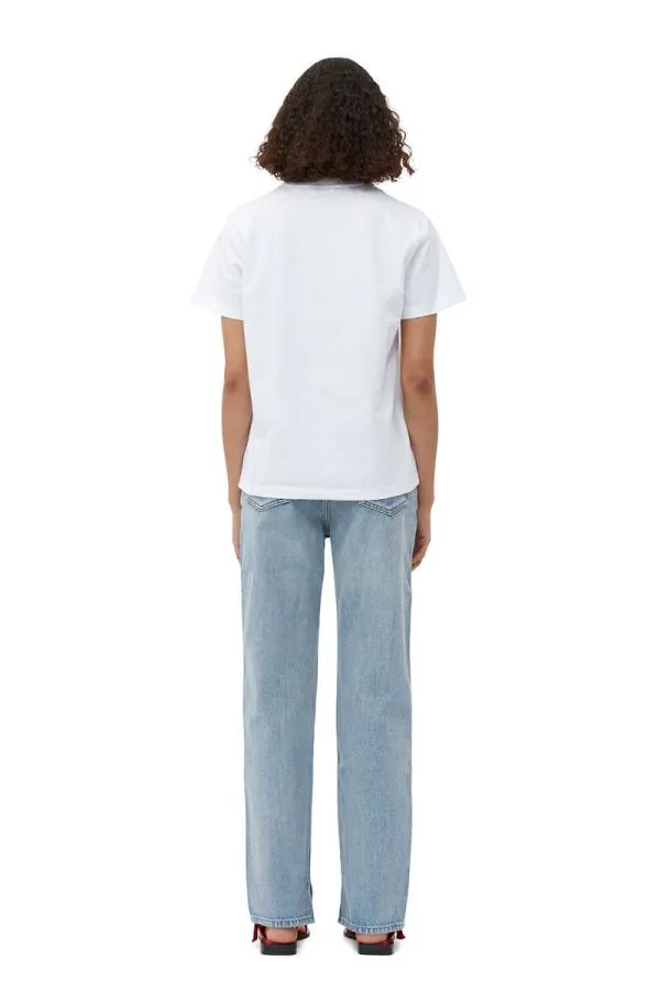 Clothing GANNI TShirts Relaxed Future Tshirt Bright White Clothing GANNI TShirts Relaxed Future Tshirt Bright White