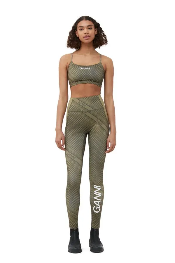 Clothing GANNI Trousers Active Ultra High Waist Leggings Kalamata