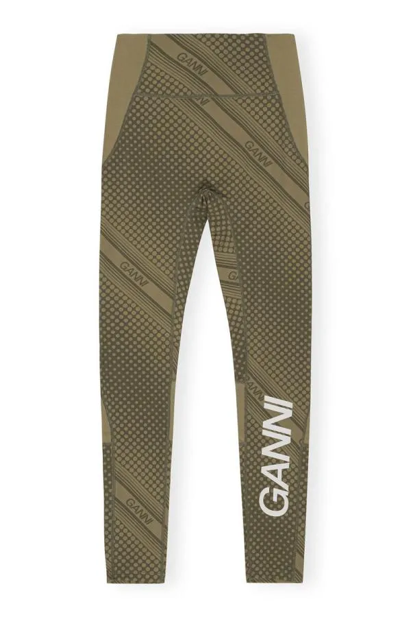 Clothing GANNI Trousers Active Ultra High Waist Leggings Kalamata