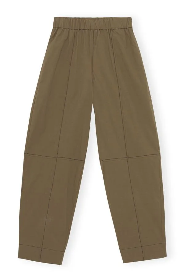 Clothing GANNI Trousers Elasticated Curve Trousers Teak