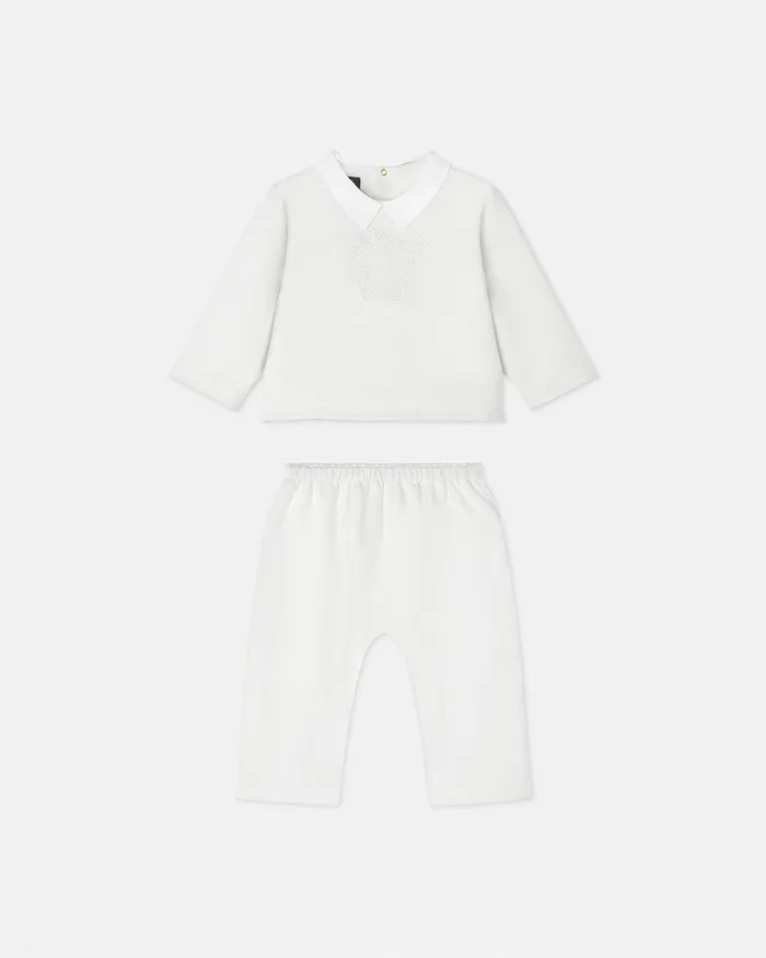 Clothing Kids Versace Medusa Baby Sweatshirt Set White