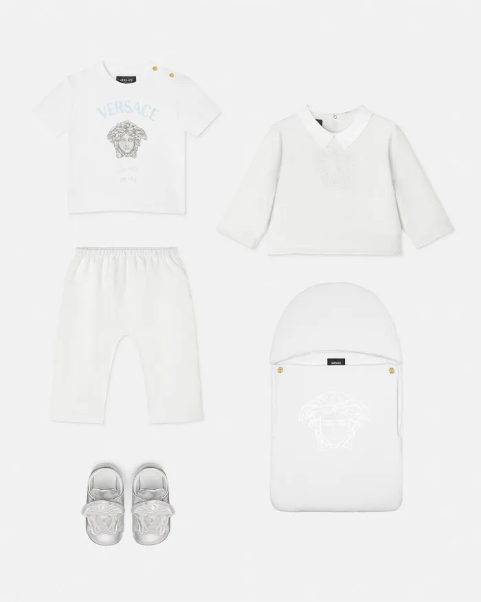 Clothing Kids Versace Medusa Baby Sweatshirt Set White