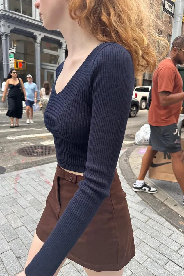 Clothing Meka Longsleeve Knit Top Brandy Melville SWEATERS