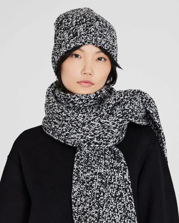 Club Monaco Hats Scarves and Gloves Novelty RibbedKnit Hat Black 8211 Women