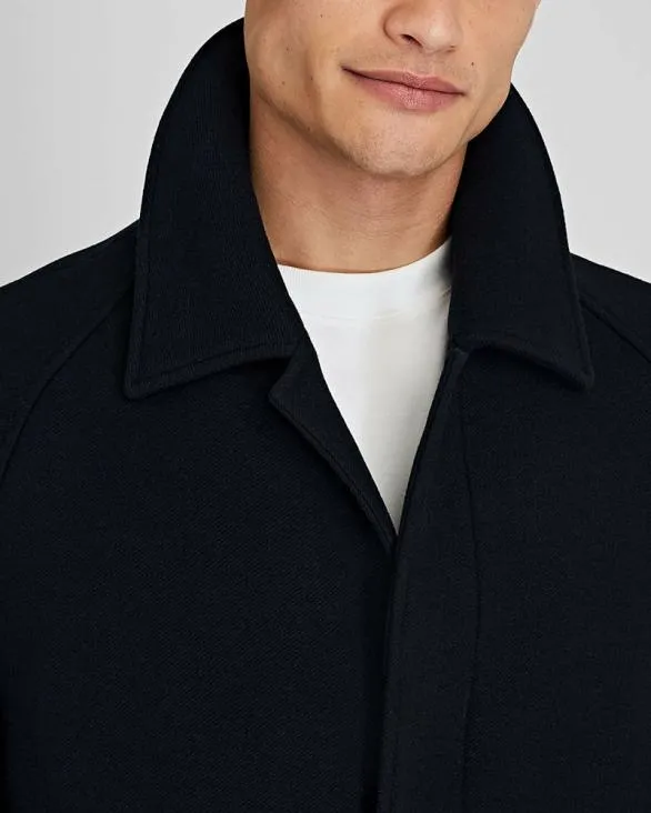 Club Monaco Jackets and Coats Capsule Solid Wool Blend Balmacaan Coat Navy 8211 Men