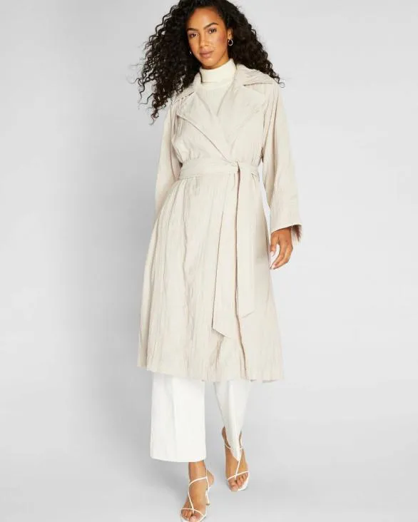 Club Monaco Jackets and Coats Crinkle Trench Dusty Mauve 8211 Women