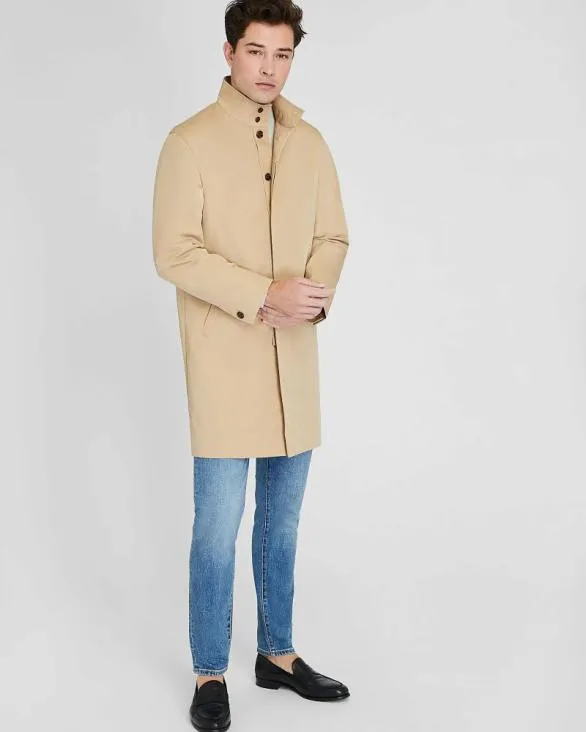 Club Monaco Jackets and Coats Funnel Neck Mac Coat Khaki 8211 Men