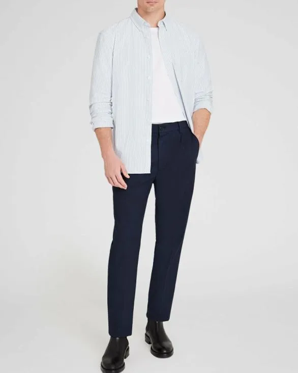 Club Monaco Pants Hybrid Texture Elasticated Trouser Navy 8211 Men