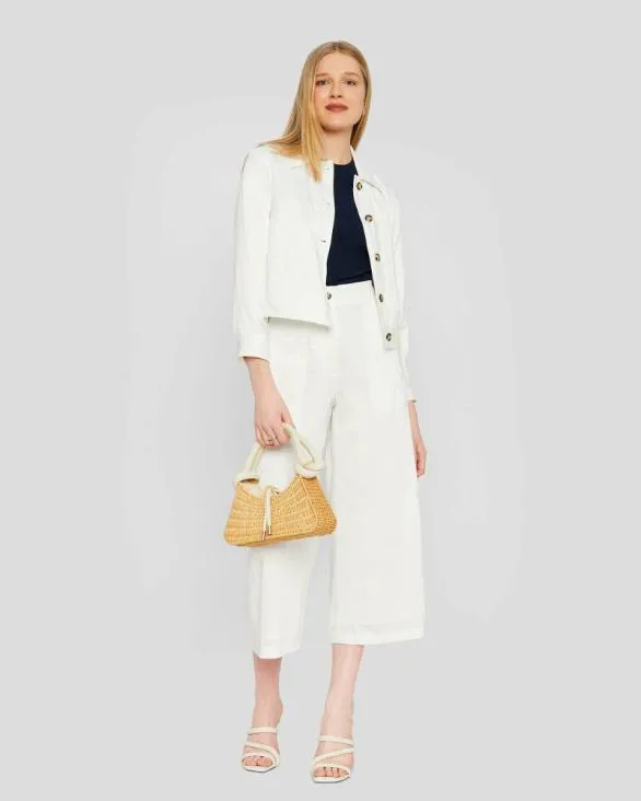 Club Monaco Pants Lightweight Culotte White 8211 Women
