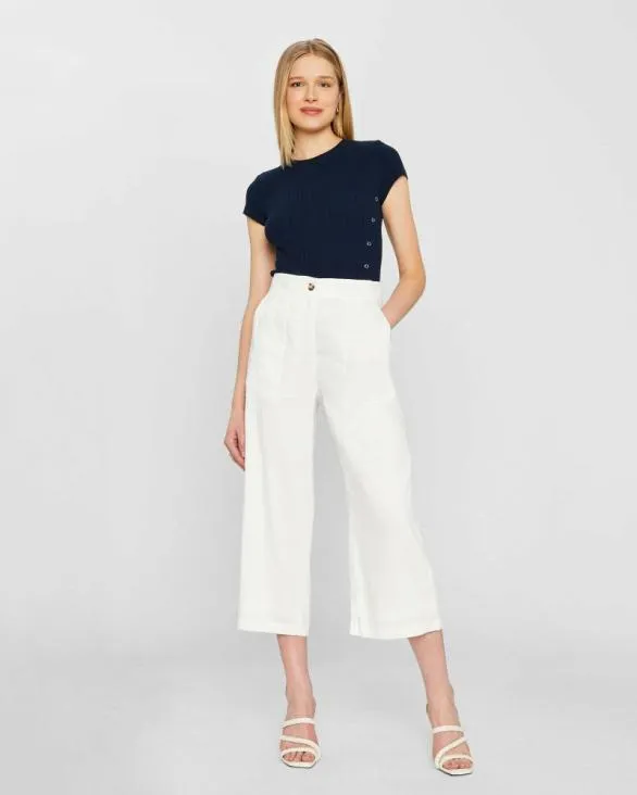 Club Monaco Pants Lightweight Culotte White 8211 Women