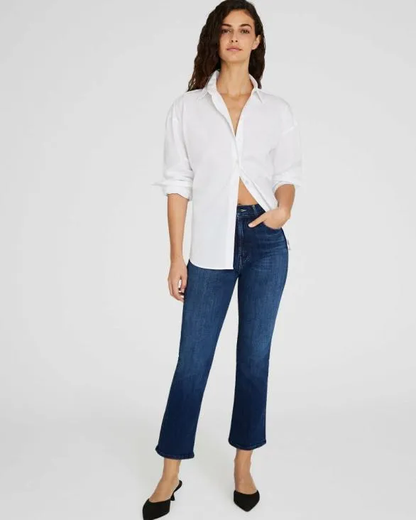 Club Monaco Pants MOTHER The Hustler Ankle Jeans Dark Blue 8211 Women