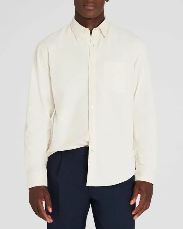 Club Monaco Shirts LongSleeve Corduroy Shirt Cream 8211 Men