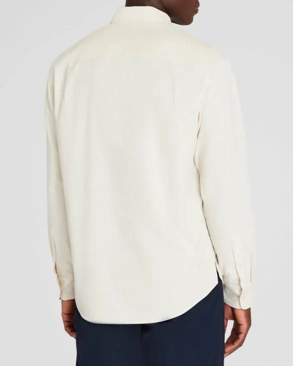 Club Monaco Shirts LongSleeve Corduroy Shirt Cream 8211 Men
