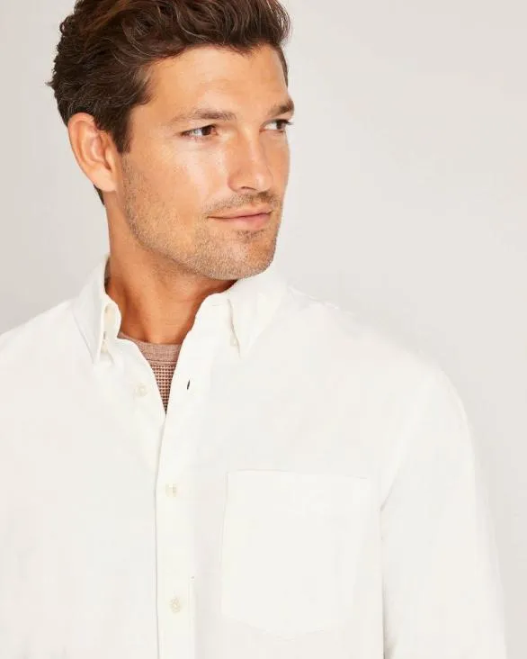 Club Monaco Shirts LongSleeve Corduroy Shirt Cream 8211 Men