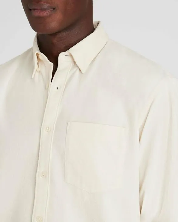 Club Monaco Shirts LongSleeve Corduroy Shirt Cream 8211 Men