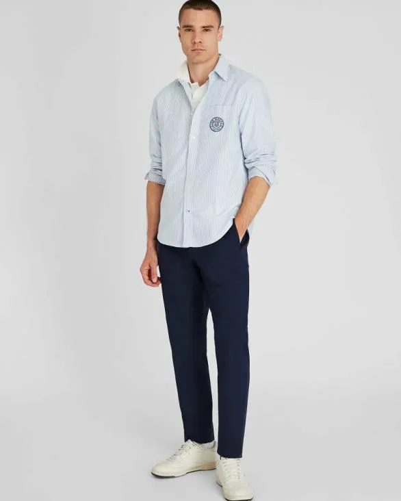 Club Monaco Shirts Striped Crest Oxford Shirt Blue 8211 Men