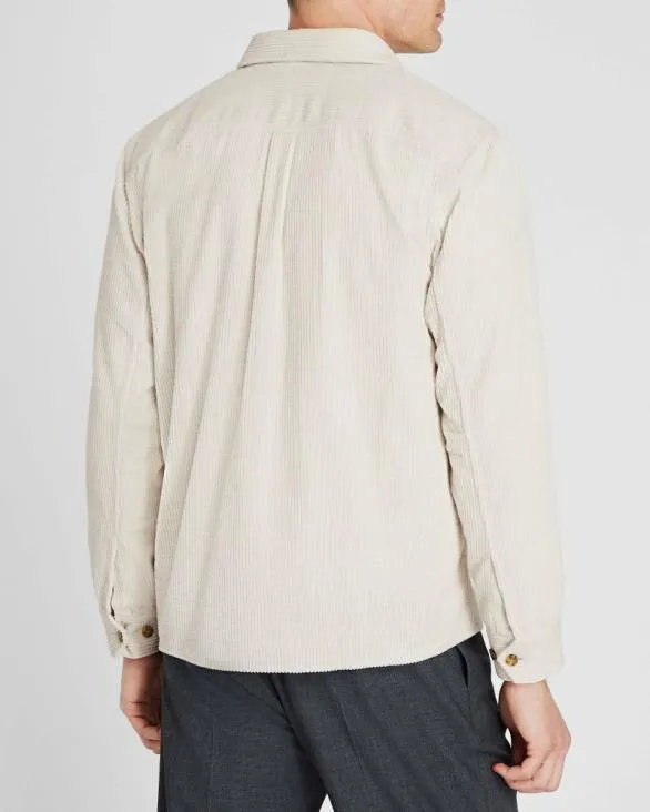 Club Monaco Shirts Wide Wale Corduroy Shirt Jacket Cream Base 8211 Men