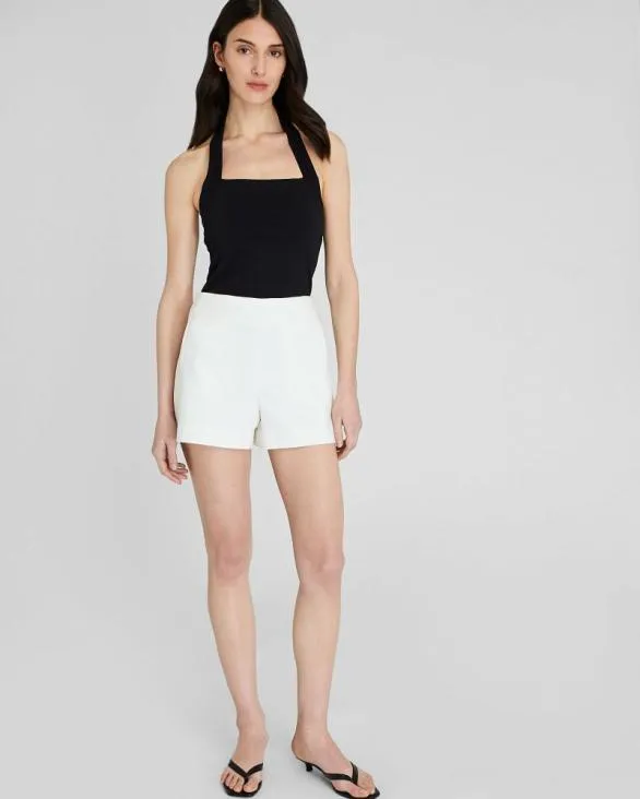 Club Monaco Shorts Textured HighRise Short White 8211 Women