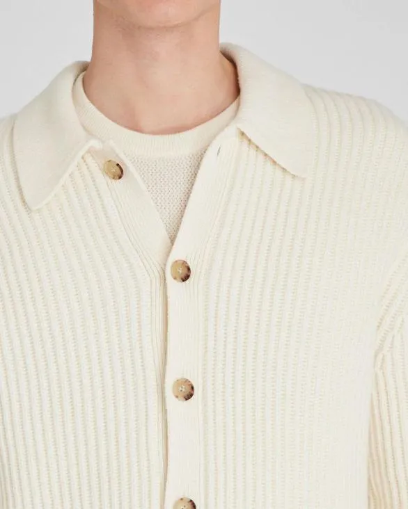 Club Monaco Sweaters Chunky Collar Cardigan Off White 8211 Men