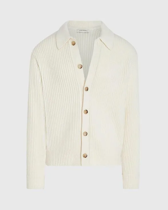 Club Monaco Sweaters Chunky Collar Cardigan Off White 8211 Men
