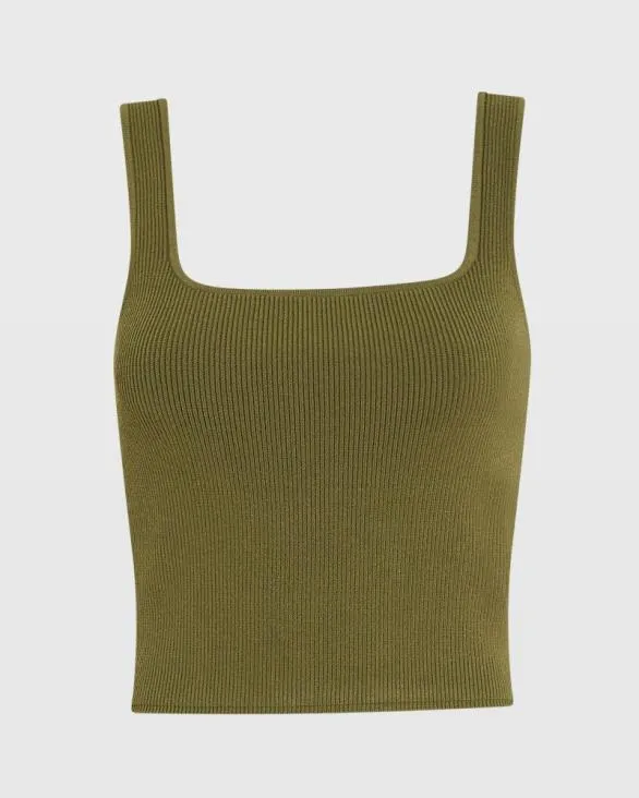 Club Monaco Sweaters Square Neck Tank Olive Drab 8211 Women