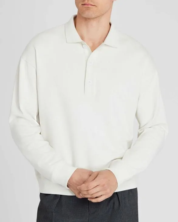 Club Monaco Sweatshirts and Lounge Cotton Sweatshirt Polo Cream 8211 Men