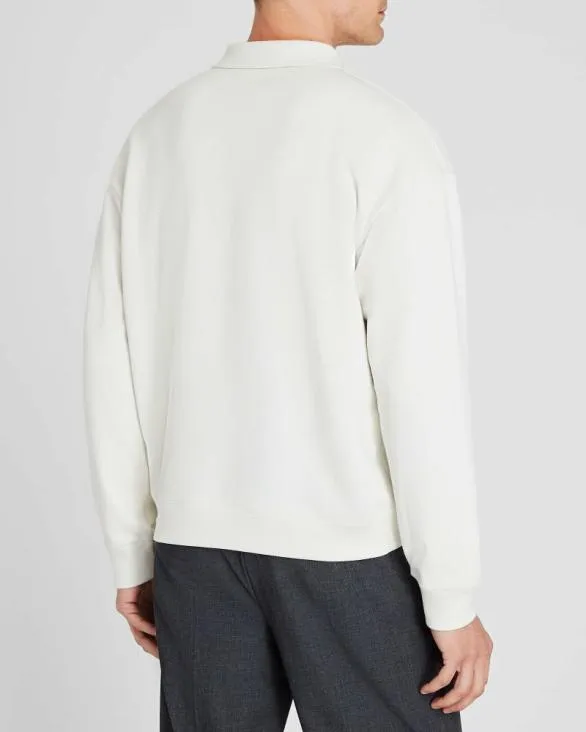 Club Monaco Sweatshirts and Lounge Cotton Sweatshirt Polo Cream 8211 Men