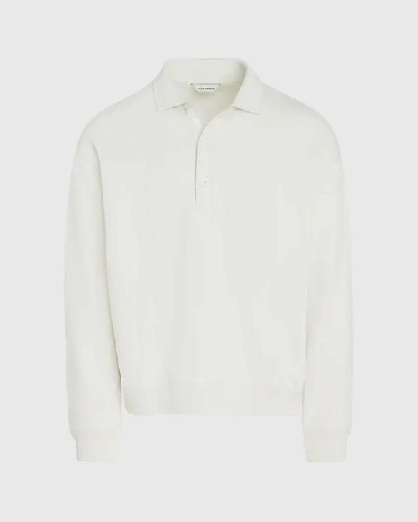 Club Monaco Sweatshirts and Lounge Cotton Sweatshirt Polo Cream 8211 Men